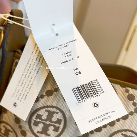 🔥NeW! Tory Burch T Monogram Jacquard Bell Bag - Picture 16 of 17